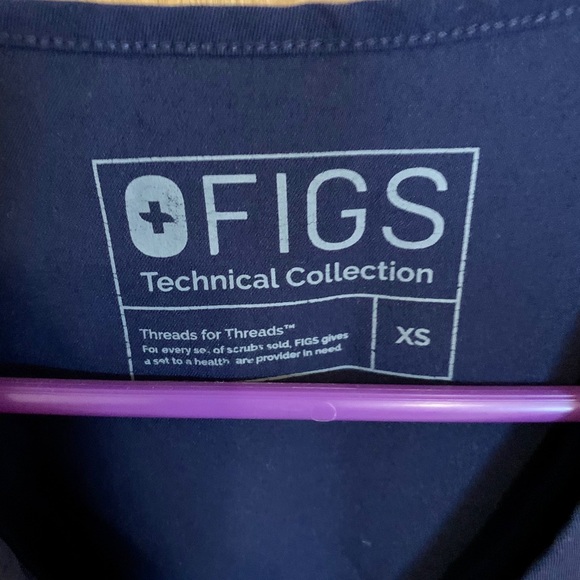 Figs Navy Blue Scrub Top - Picture 3 of 3